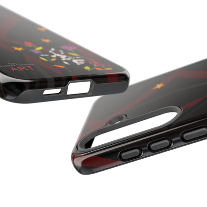 Tough Cases - Google Pixel - Samsung Galaxy - Motiv: Katze schwebt und Ranken, H 5,26 cm, Mikado3