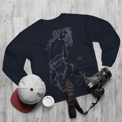 Unisex Sweatshirt - Motiv: Front Giselle H49 cm & Rückseite Giselle,  H49 cm (grau)