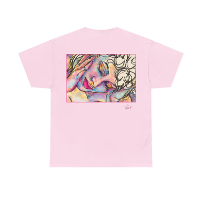 Unisex Heavy Cotton Tee - Motiv:  Motiv: Front Mara, H 9 cm & Rückseite Mara, H 27 cm