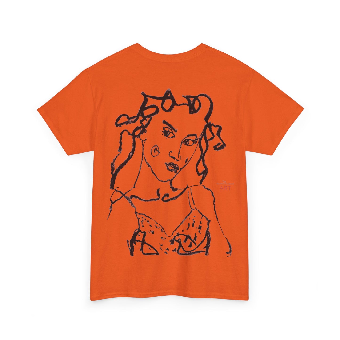 Unisex Heavy Cotton Tee - Motiv: Front Jana klein H 16,3 cm & Rückseite Jana H 49 cm