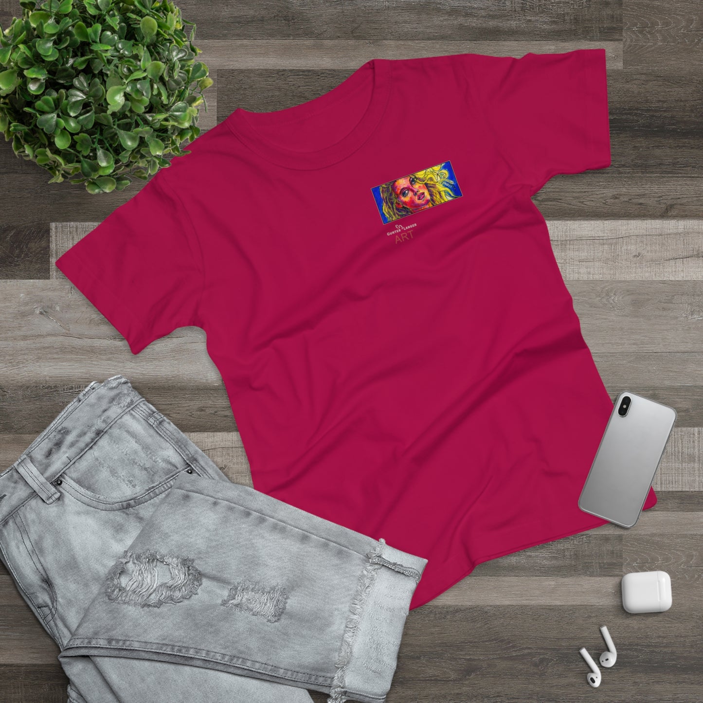 Single Jersey Women's T-shirt - dunkel - Motiv: Mascha, H 5 cm