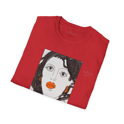 Unisex Softstyle T-Shirt - Motiv: Front & Rückseite Edda, 28,5 cm, Neck Label