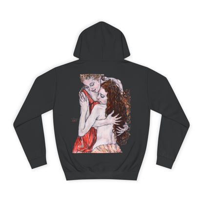 Unisex College Hoodie - Motiv: Front Bei dir & Rückseite Bei dir