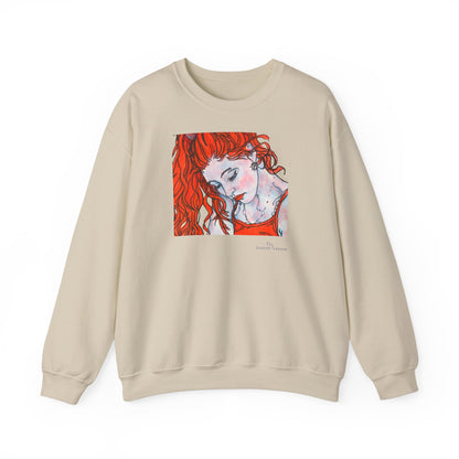 Unisex Heavy Blend™ Crewneck Sweatshirt - Motiv: Front Julia (Ausschnitt, 21,5 cm) & Rückseite Julia, H 43 cm