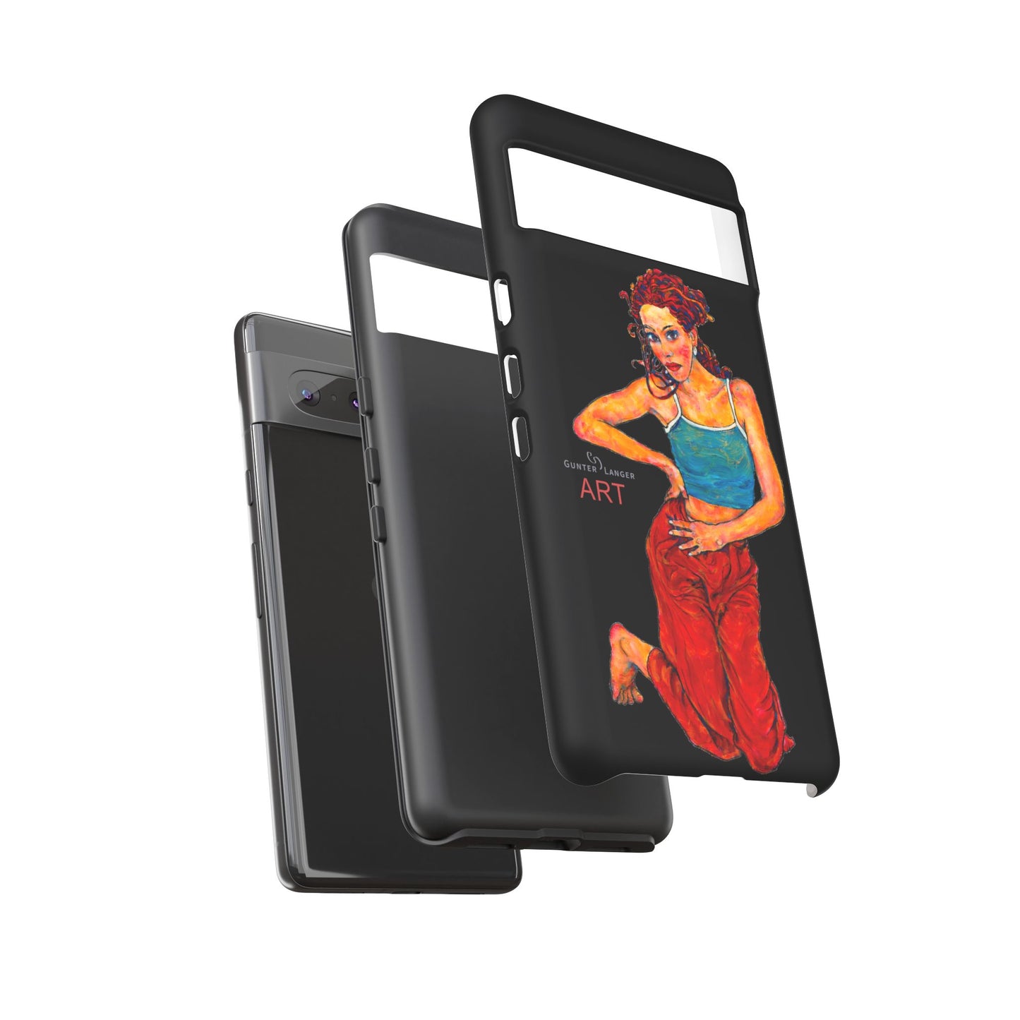 Tough Cases - Google Pixel - Samsung Galaxy - Motiv: Lea, Schwarz