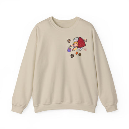 Unisex Heavy Blend™ Crewneck Sweatshirt - Motiv: Front Engel 3, H 11 cm