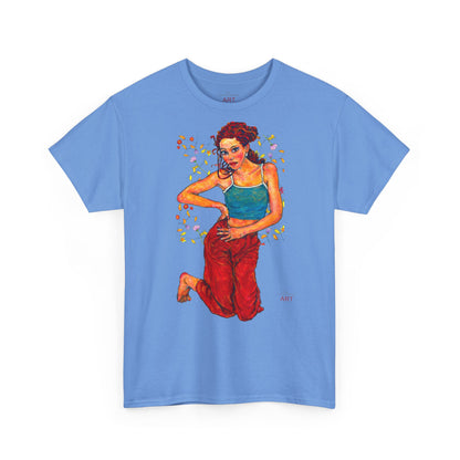 Unisex Heavy Cotton Tee - Motiv: Motiv Lea, Ranken, 49cm, Neck Label