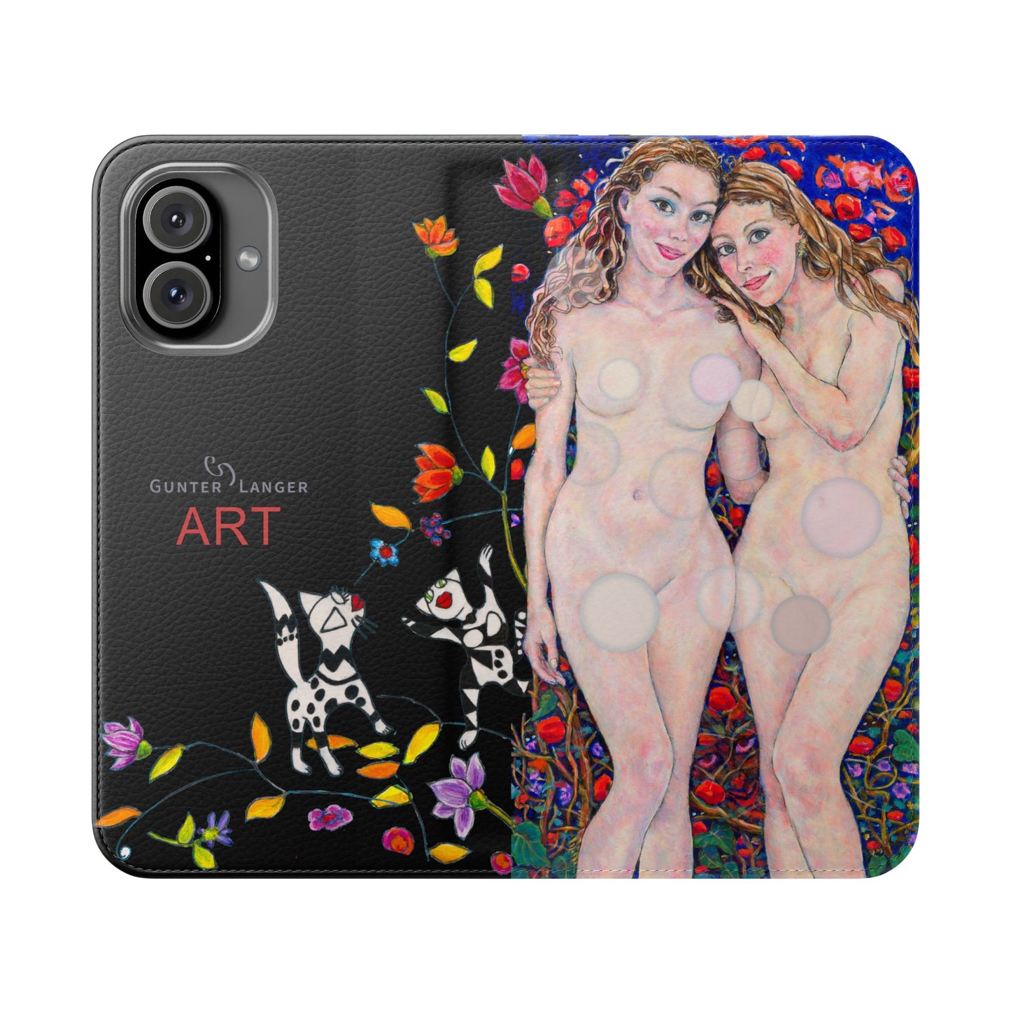 Flip Cases - Motiv: Waldnymphen, Schwarz, Seifenblasen