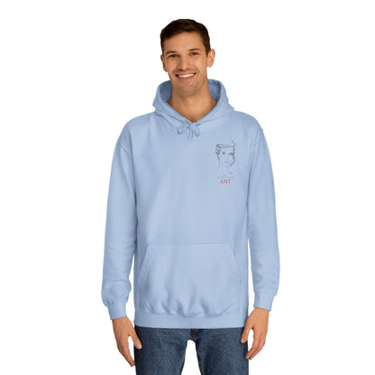 Unisex College Hoodie - Motiv: Front Helena (klein) H 12,3 cm & Rückseite Helena H 49,7 cm