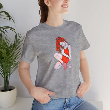 Unisex Jersey Short Sleeve Tee - Motiv: Front Julia, H 25 cm