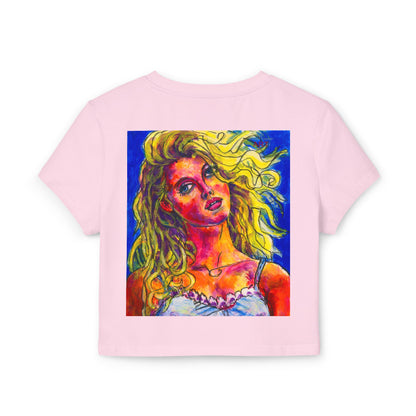 Women's Baby Tee - Motiv: Front Mascha, H36 cm & Rückseite Mascha, H 9,5 cm