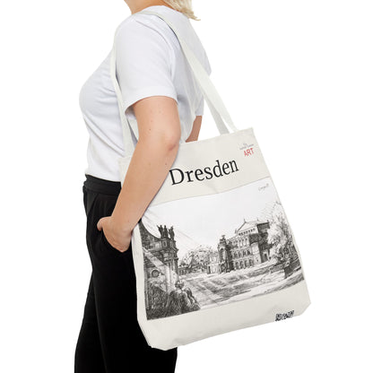 Tote Bag (AOP) - Motiv: Dresden -  Semperoper, Bleistift