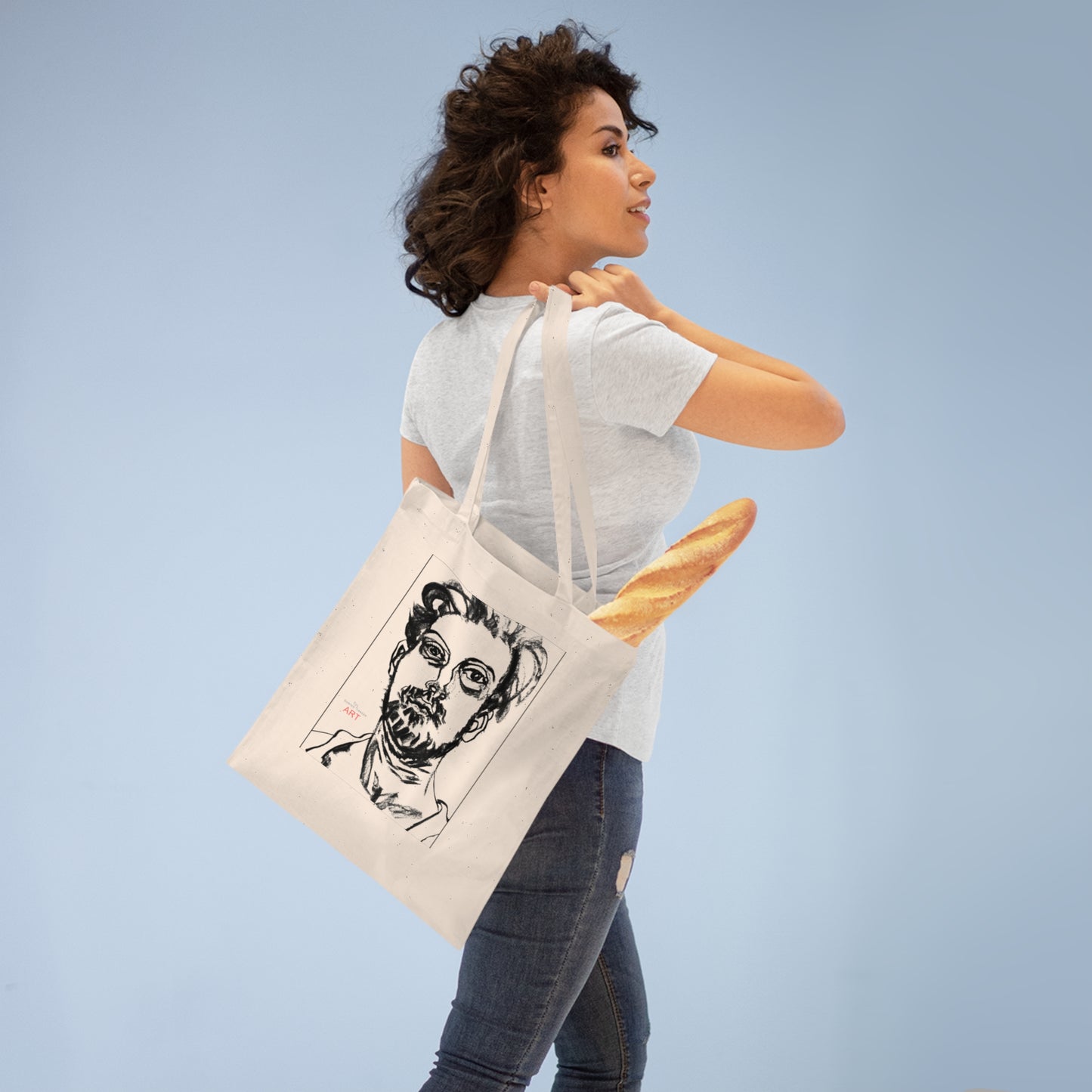 Tote Bag - Motiv: Marius, einseitig bedruckt, H 30,5 cm