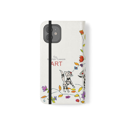 Flip Cases - Motiv: Drei Karierte Katzen auf weiß