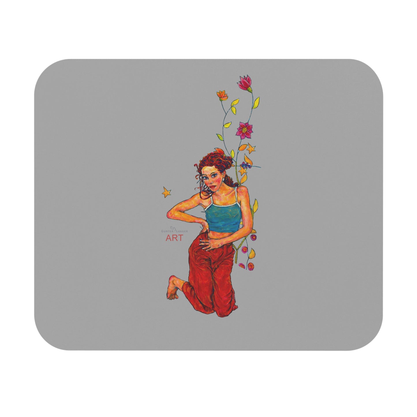Mouse Pad (Rectangle) - Motiv: Lea, Ranken