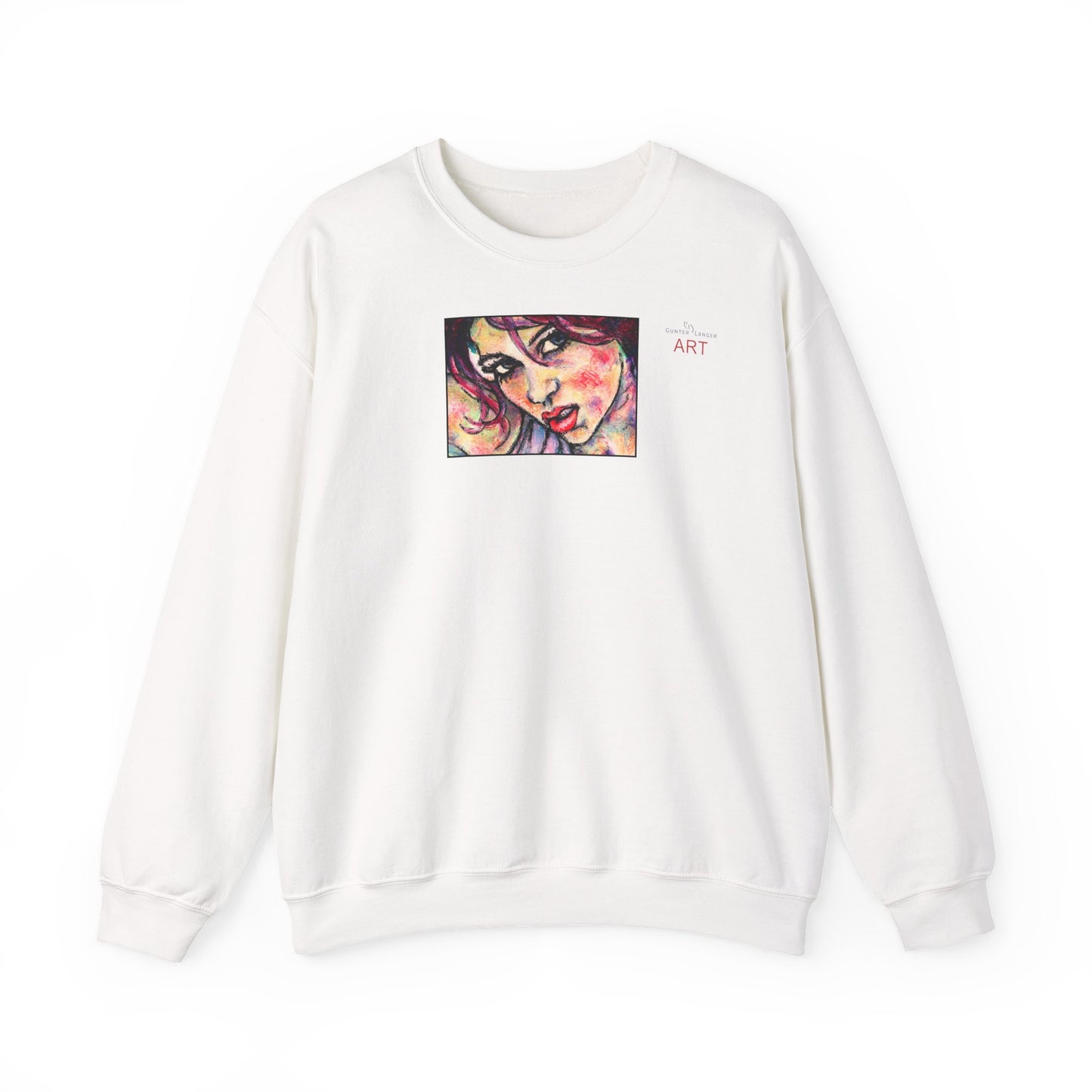 Unisex Heavy Blend™ Crewneck Sweatshirt - Motiv: Front Siegesgöttin, H12 cm (klein) & Rückseite Siegesgöttin, H43 cm