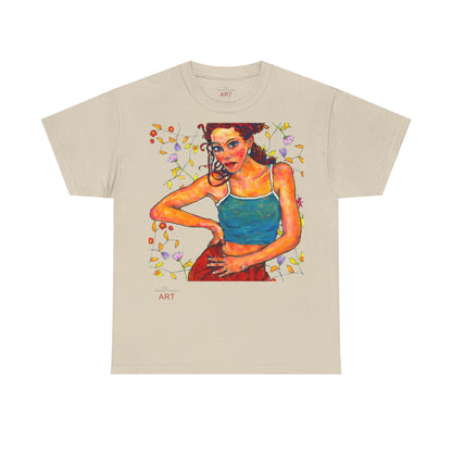 Unisex Heavy Cotton Tee - Motiv: Lea A02, Ranken, 40,45 cm, Neck Label