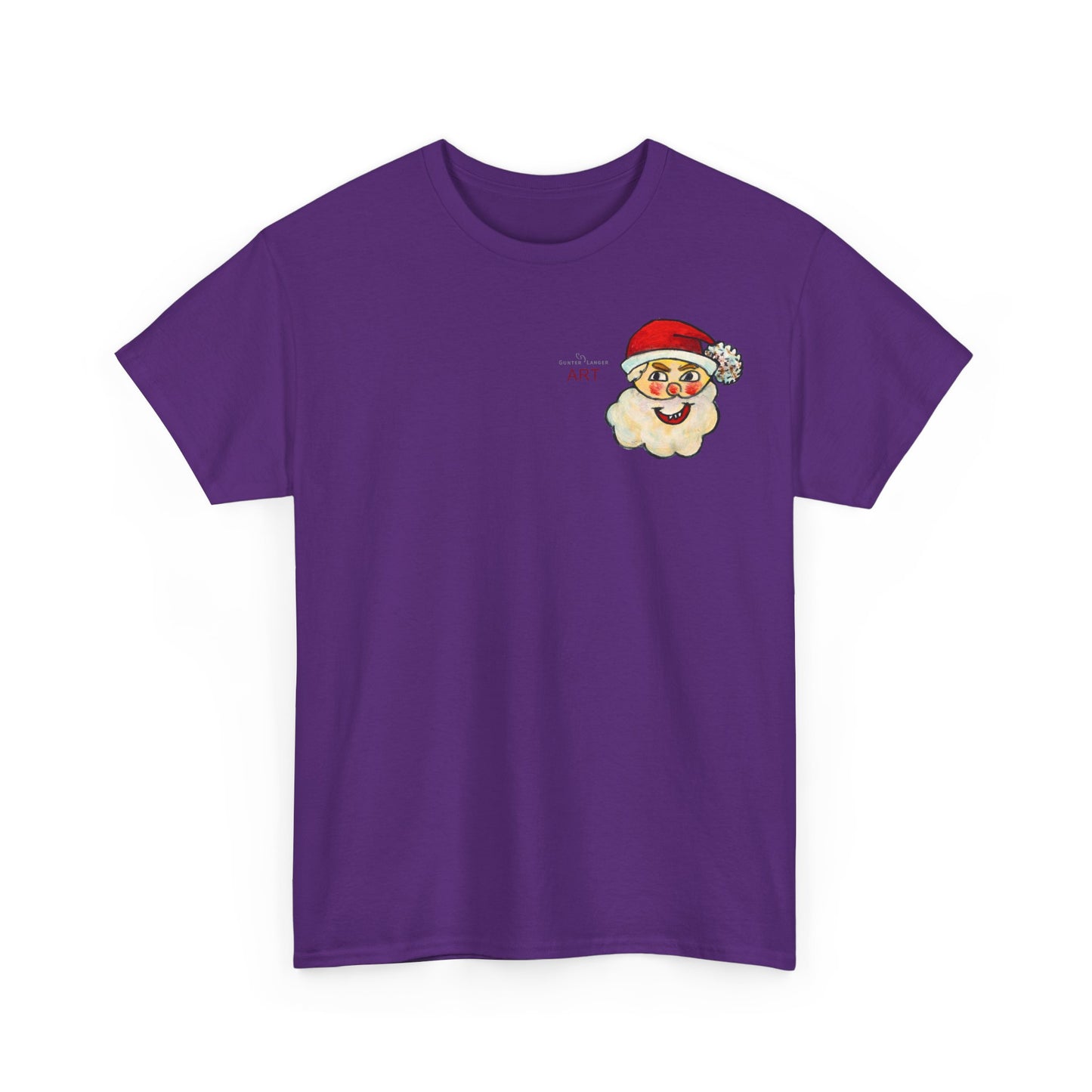 Unisex Heavy Cotton Tee - Motiv: Weihnachtsmann, H 13 cm
