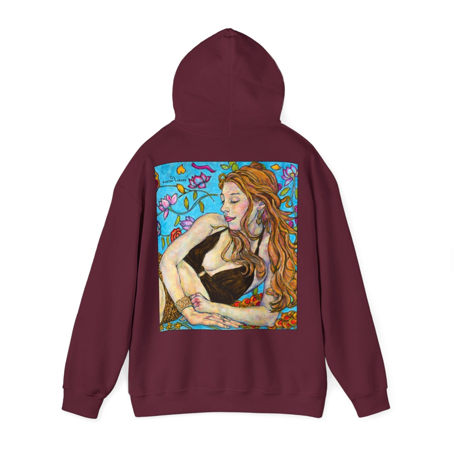 Unisex Heavy Blend™ Hooded Sweatshirt - Motiv: Front Ida, (Ausschnitt H 8,5 cm) & Rückseite Ida, H 42,5 cm
