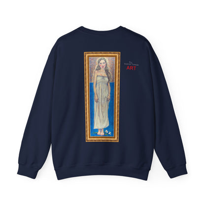 Unisex Heavy Blend™ Crewneck Sweatshirt - Motiv:  Front Marie (halb, gerahmt) & Rückseite Marie (gerahmt)