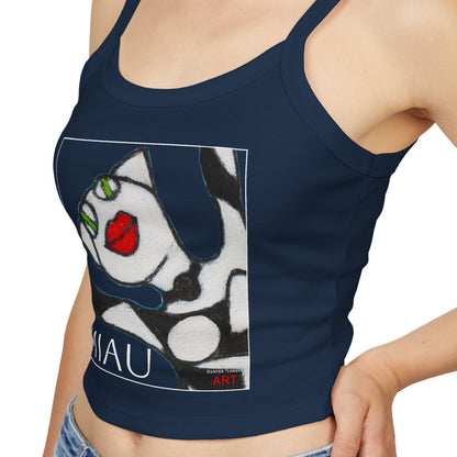 Women's Spaghetti Strap Tank Top - Motiv: Miau