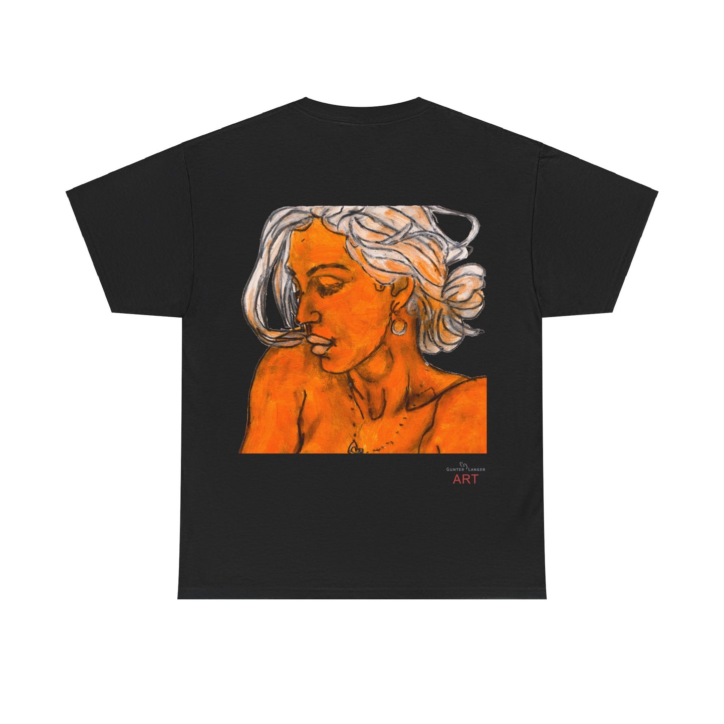 Unisex Heavy Cotton Tee - Motiv: Rückseite Amara, H 39 cm