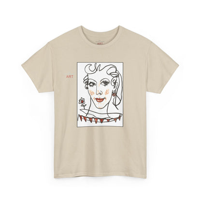 Unisex Heavy Cotton Tee - Motiv:  Front Lina, Neck Label