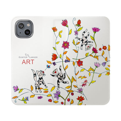 Flip Cases - Motiv: Drei Karierte Katzen auf weiß