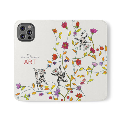 Flip Cases - Motiv: Drei Karierte Katzen auf weiß