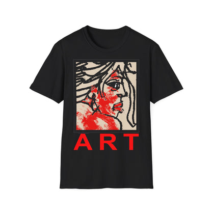 Unisex Softstyle T-Shirt - Motiv: Front Ria, H 43 cm