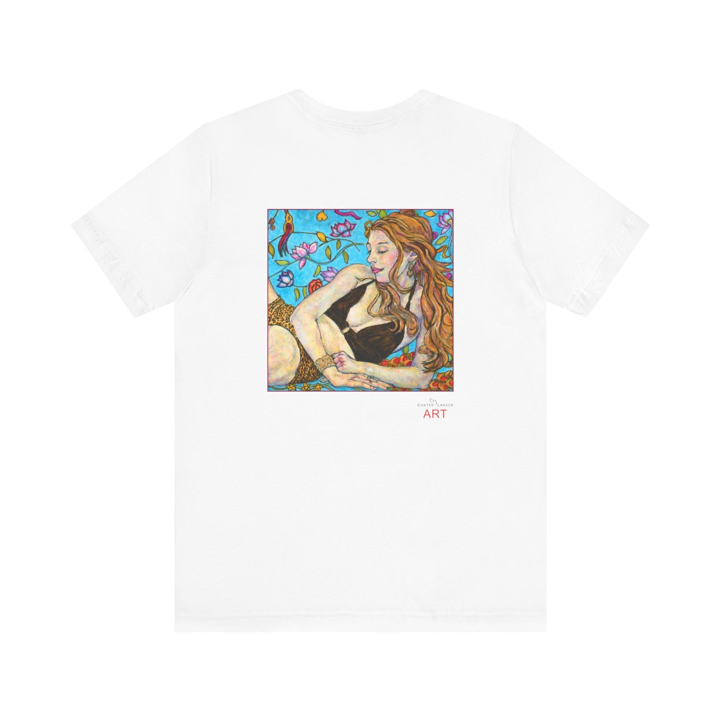 Unisex Jersey Short Sleeve Tee - Motiv: Ida (Ausschnitt H 5,8 cm) & Rückseite Ida, H 26 cm