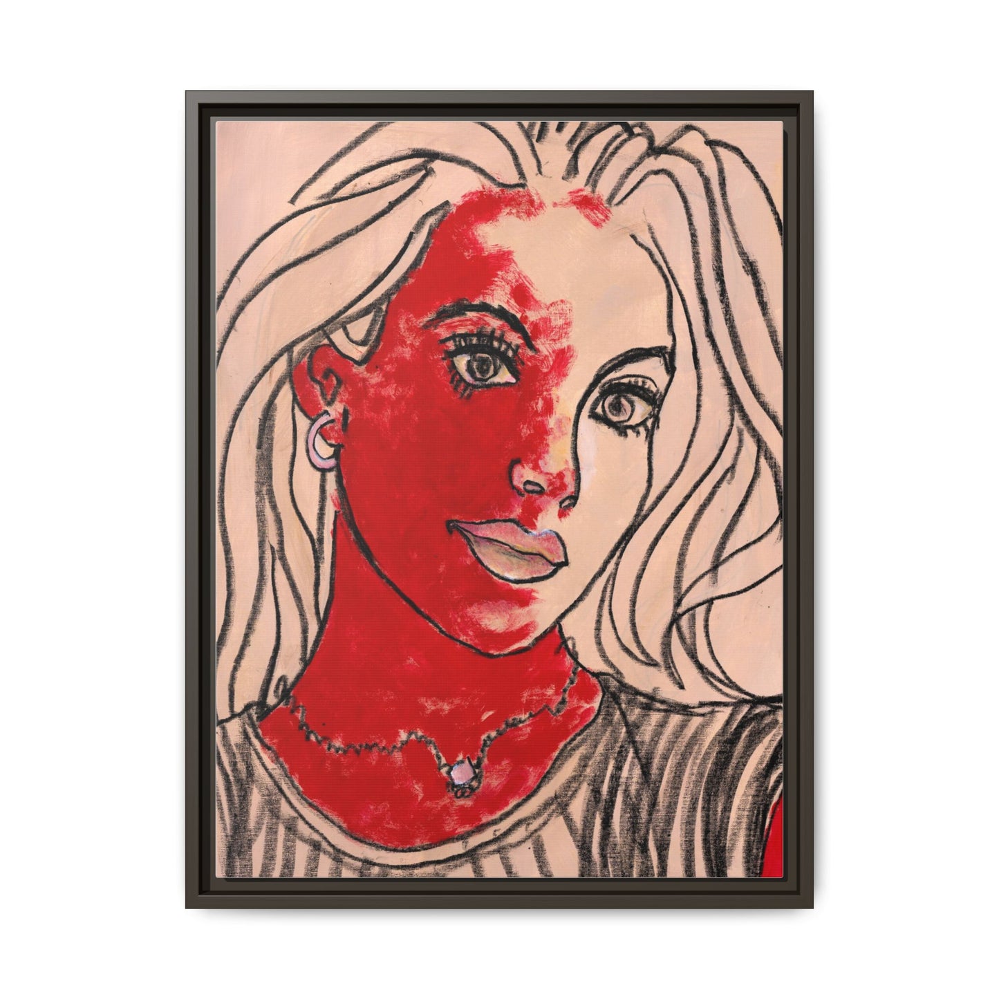 Matte Canvas, Framed (Multi-color) - Motiv: Christina, H 45,72 bis 76,20 cm