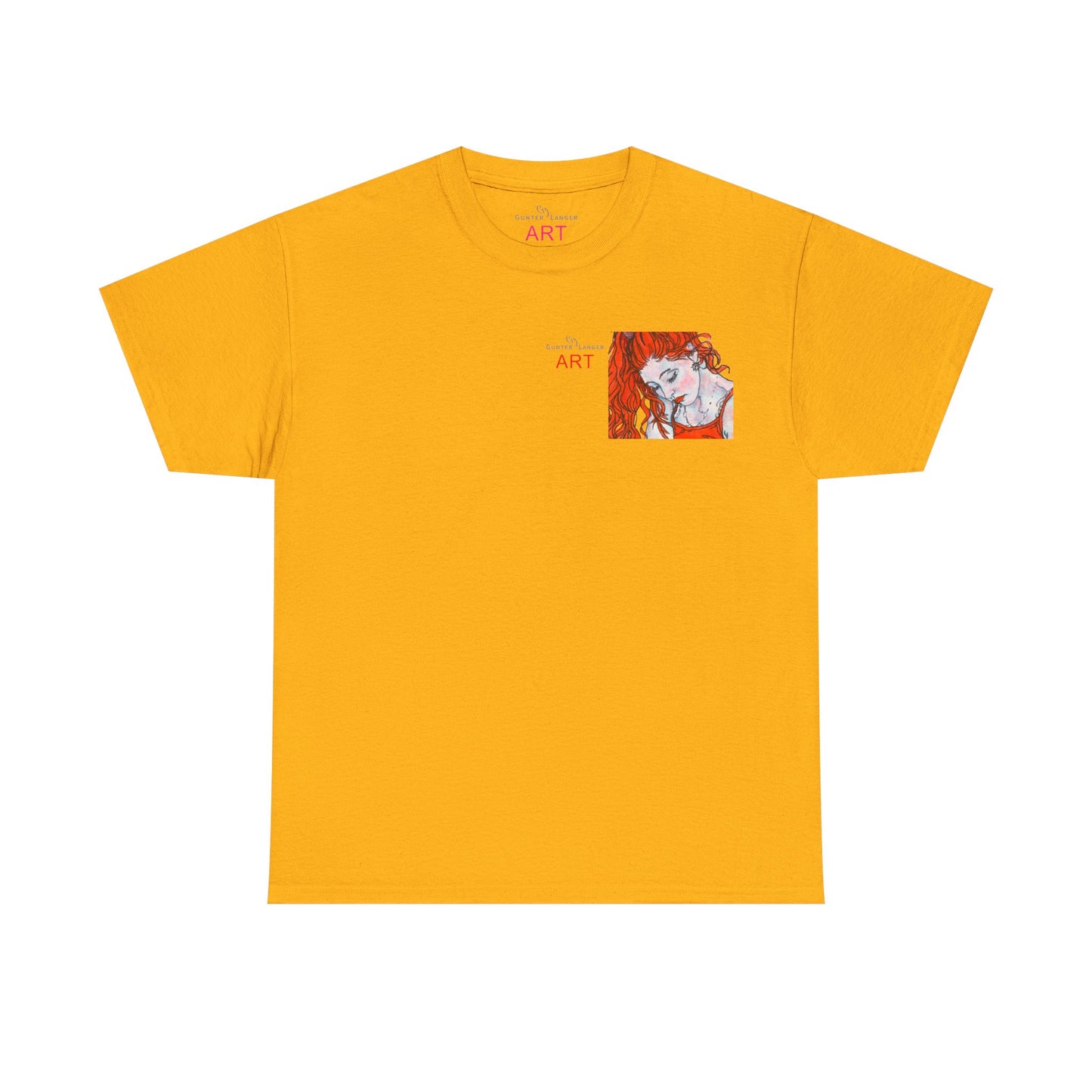 Unisex Heavy Cotton Tee - Motiv:  Front Julia, Ausschnitt & Rückseite Julia, H 49 cm N-Label