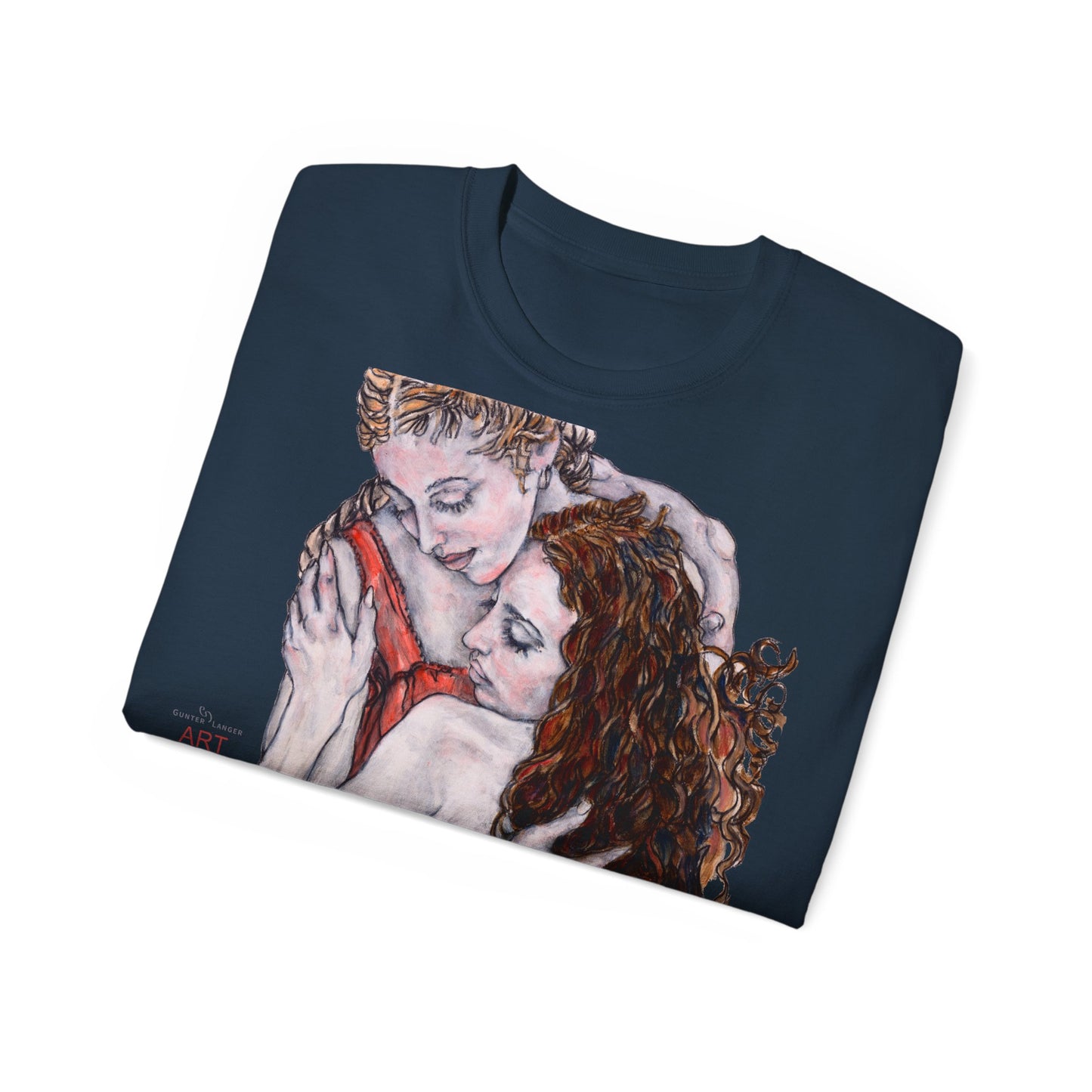 Unisex Ultra Cotton Tee - Mutter und Tochter, Front Bei dir, H 49 cm