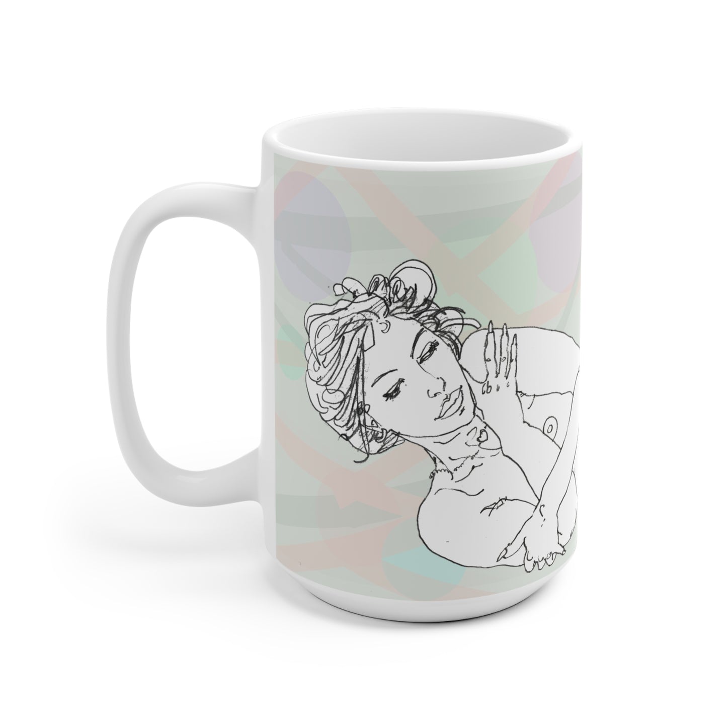 Ceramic Mug (EU) - Motiv: Leonie, Mikado, Farbkreise