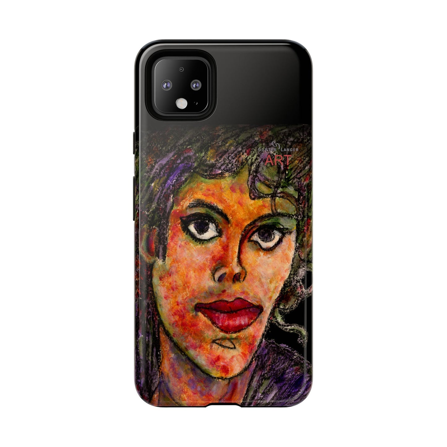 Tough Cases - Google Pixel - Samsung Galaxy - Motiv: MJ, Schwarz