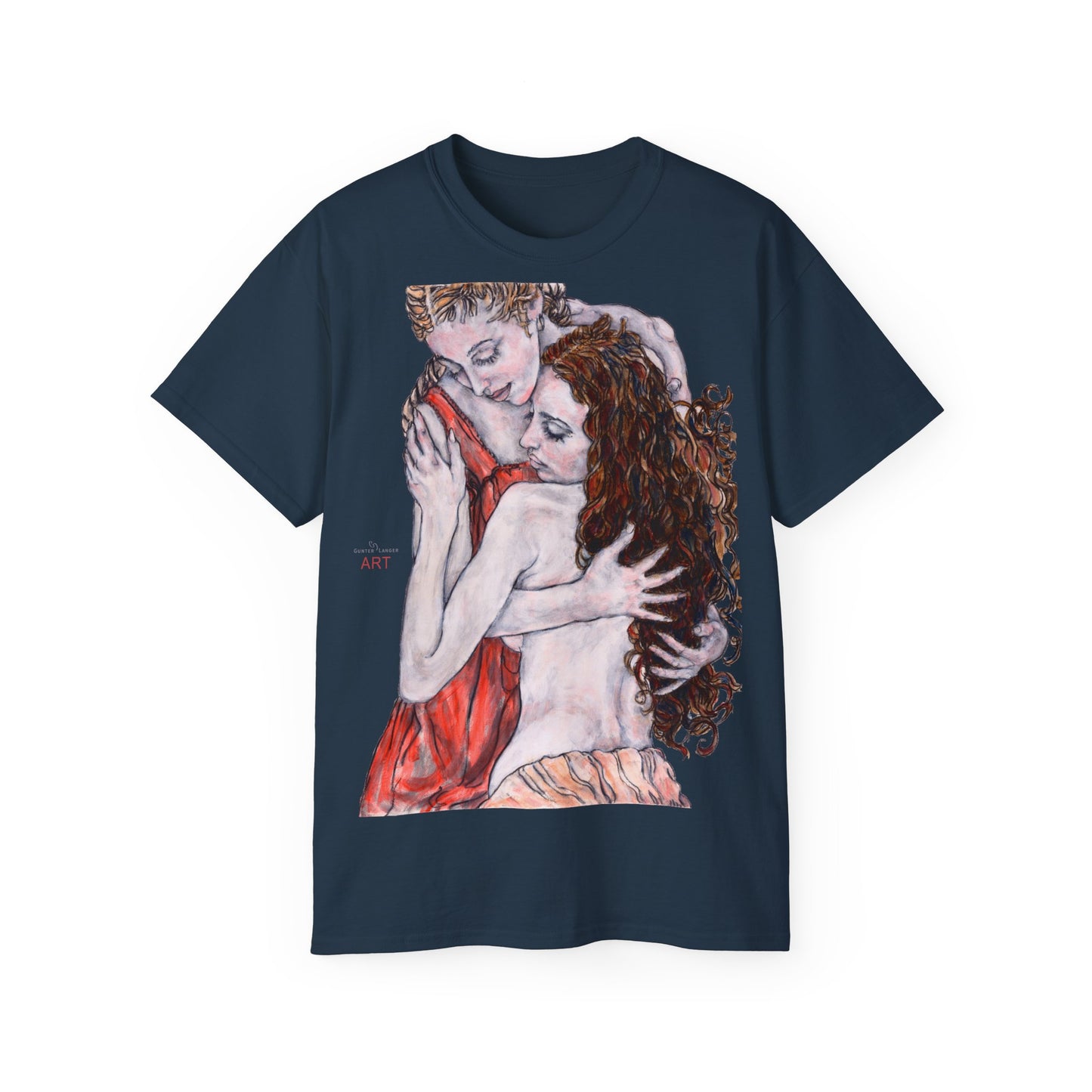 Unisex Ultra Cotton Tee - Mutter und Tochter, Front Bei dir, H 49 cm