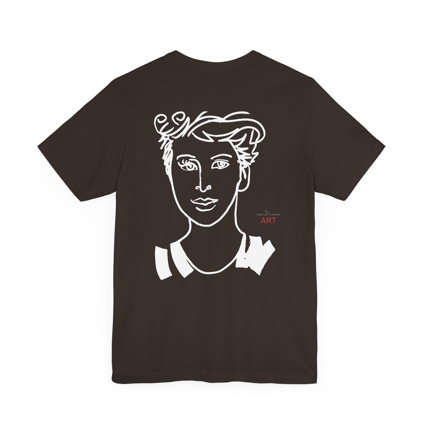 Unisex Jersey Short Sleeve Tee - Motiv: Front H 24,5 cm Lars.  & Rückseite Lars, H 38 cm (weiß)