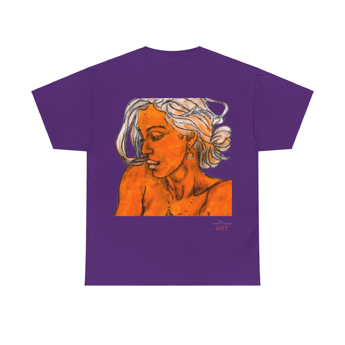 Unisex Heavy Cotton Tee - Motiv: Rückseite Amara, H 39 cm