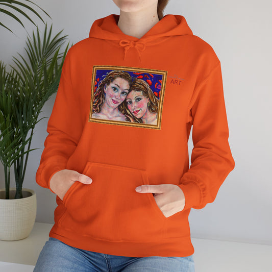 Unisex Heavy Blend™ Hooded Sweatshirt - Motiv: Front "Freundinnen" H 17,5 cm
