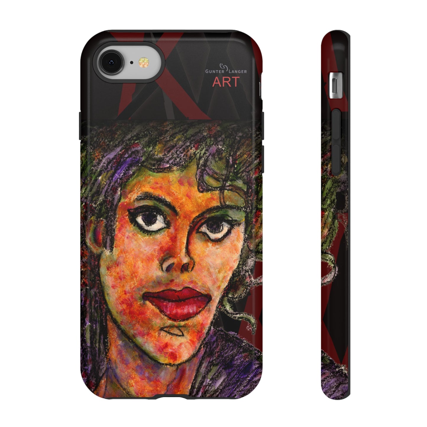 Tough Cases - iPhone - Motiv: MJ, Schwarz
