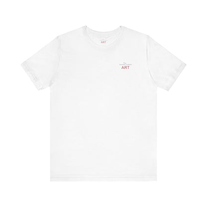 Unisex Jersey Short Sleeve Tee - Motiv: Front Logo & Rückseite Giselle H 48,42 cm, N-Label