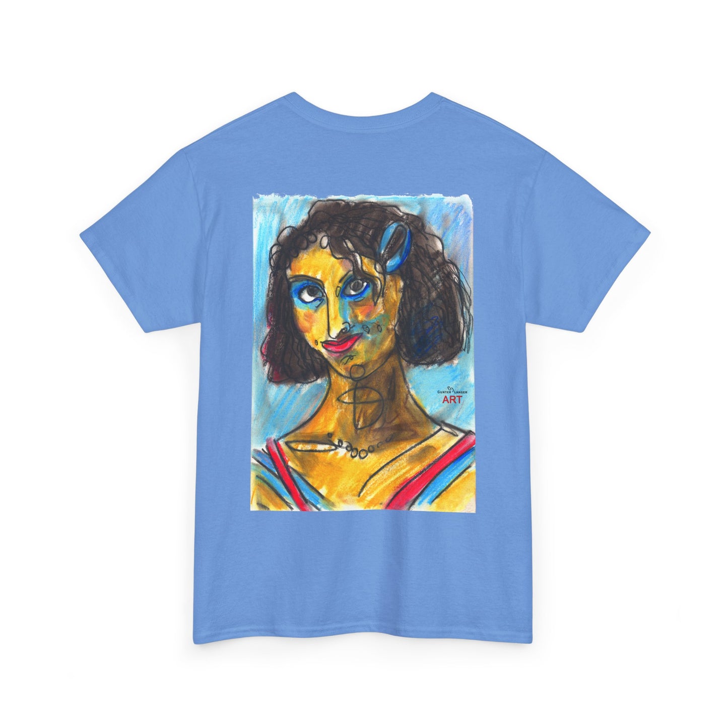 Unisex Heavy Cotton Tee - Motiv Augen & Frechdax, Neck Label