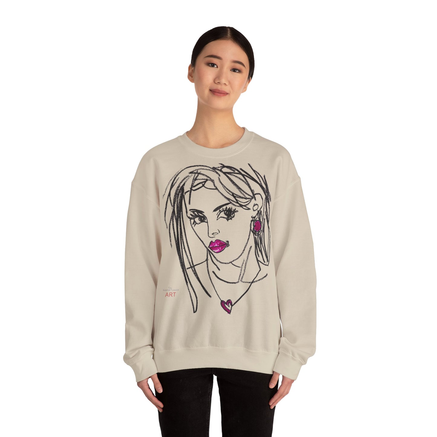Unisex Heavy Blend™ Crewneck Sweatshirt - Motiv Front Raja