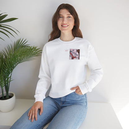Unisex Heavy Blend™ Crewneck Sweatshirt - Motiv: Front Bei dir (Ausschnitt) & Rückseite Bei dir H 43 cm