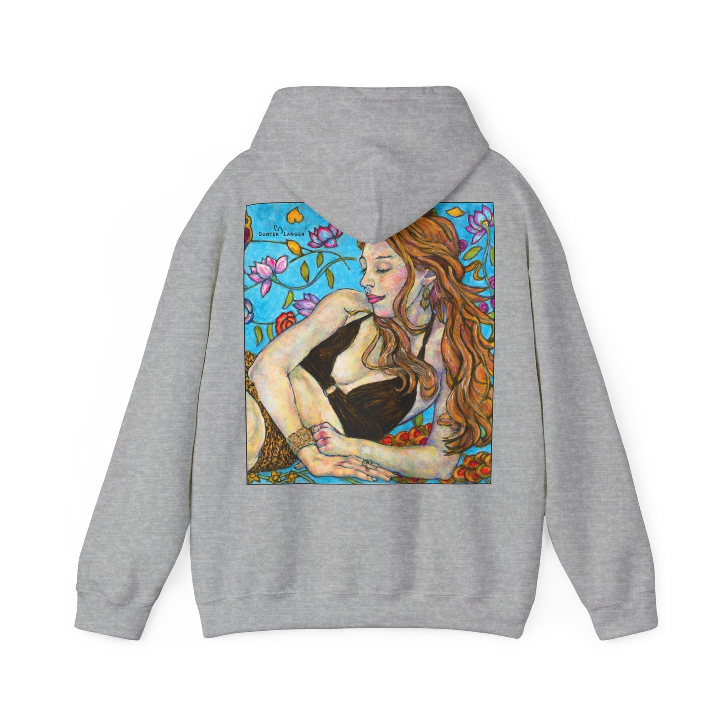 Unisex Heavy Blend™ Hooded Sweatshirt - Motiv: Front Ida, (Ausschnitt H 8,5 cm) & Rückseite Ida, H 42,5 cm