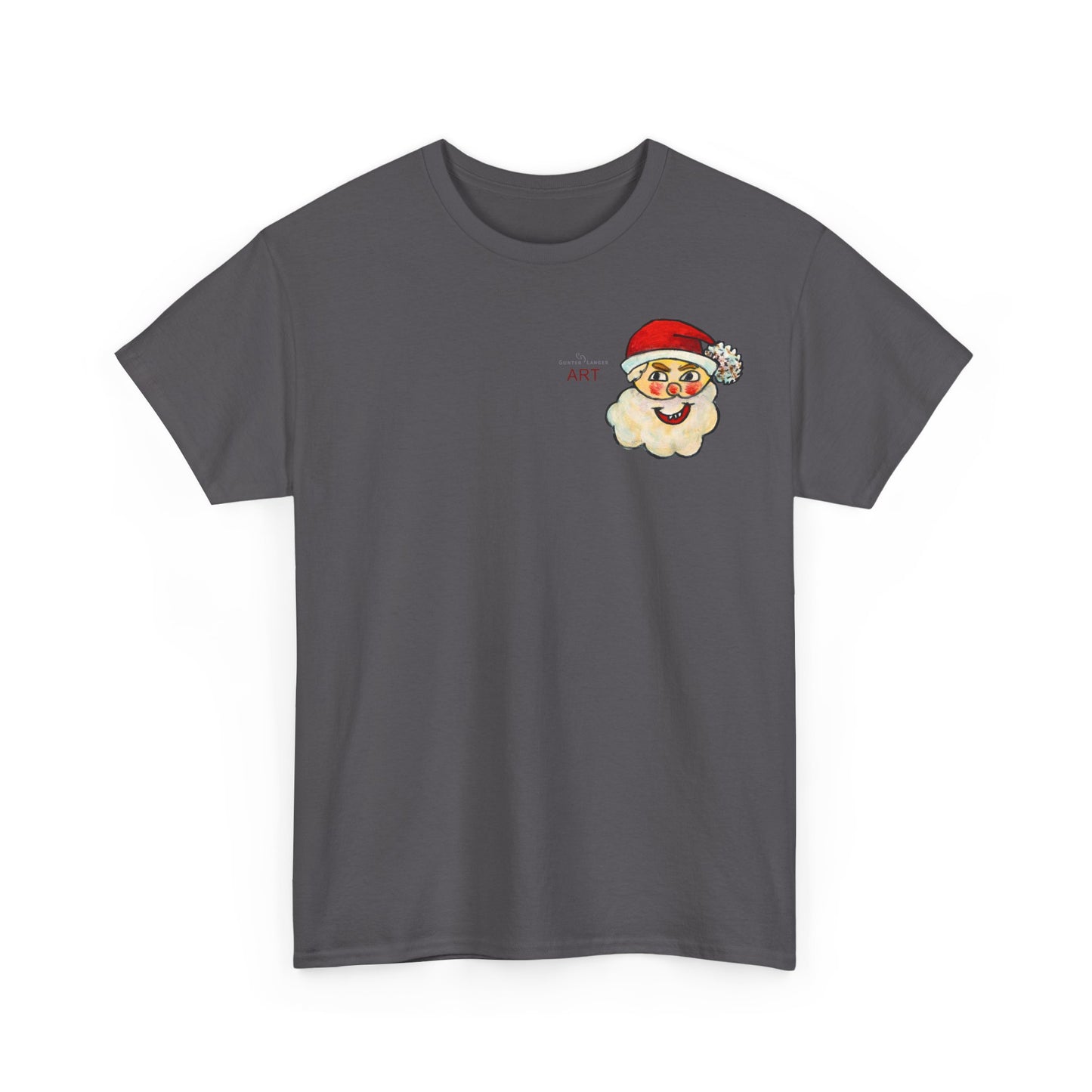 Unisex Heavy Cotton Tee - Motiv: Weihnachtsmann, H 13 cm