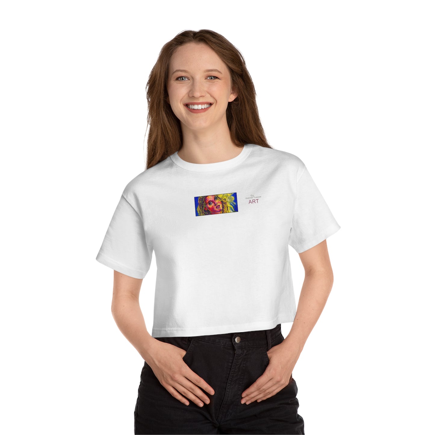 Champion Women's Heritage Cropped T-Shirt - Motiv: Front, Mascha, h 5 cm