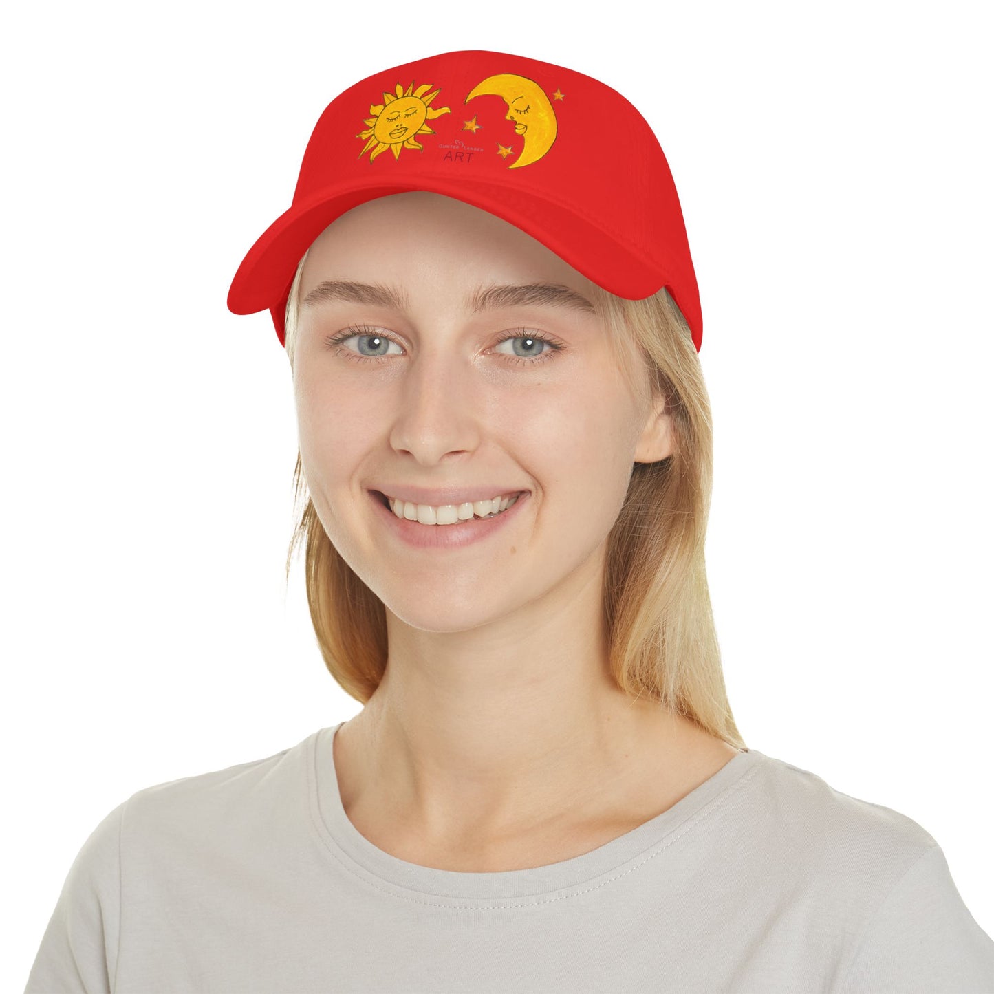 Low Profile Baseball Cap - Motiv: Sonne Mond und Sterne