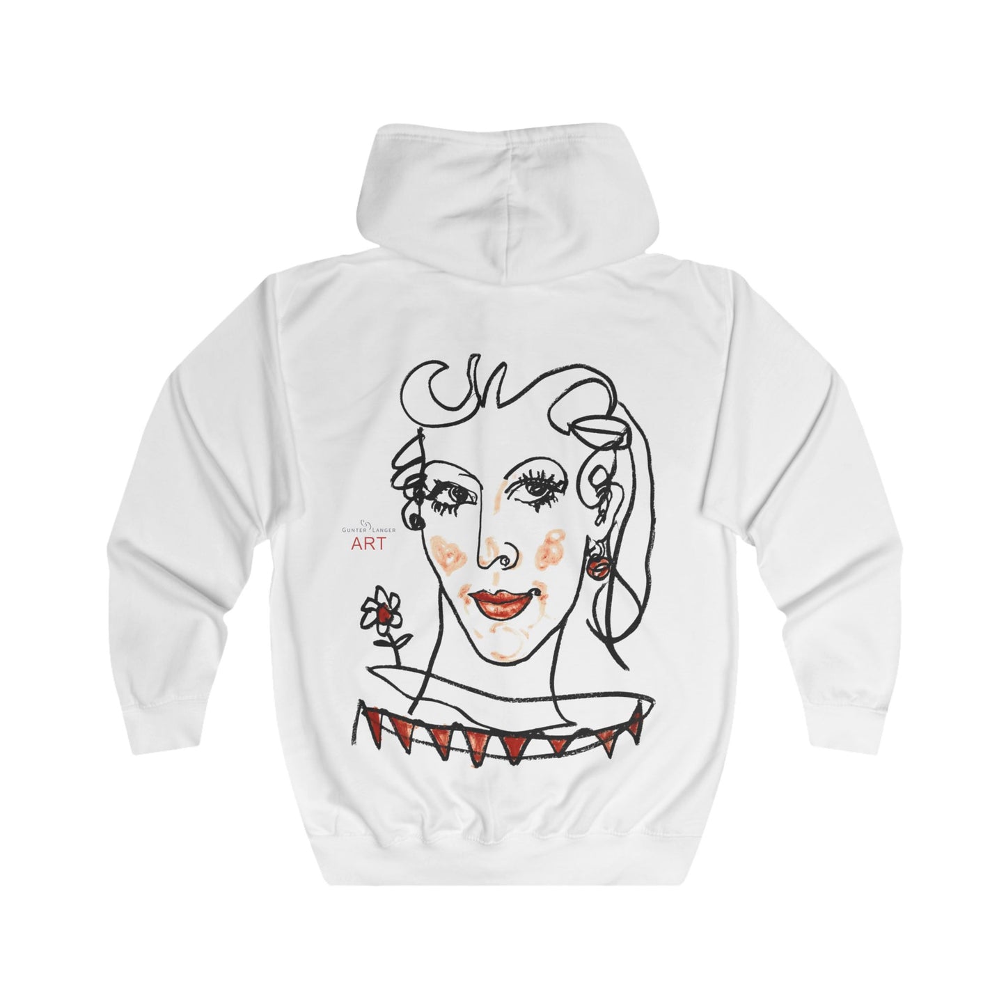 Unisex Full Zip Hoodie - Motive: Front Giselle, Maja & Rückseite Lina